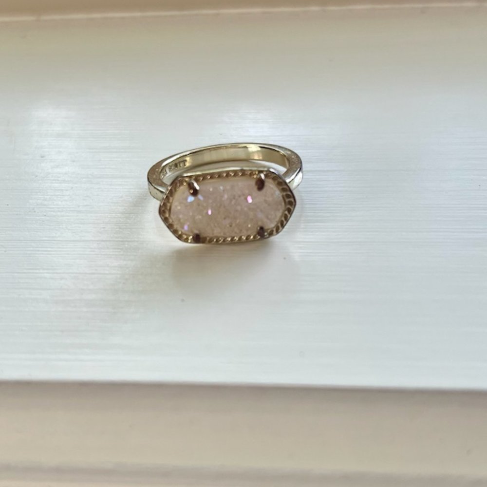 Kendra Scott Ella Iridescent Drusy Ring - Size 7 - Picture 2 of 5